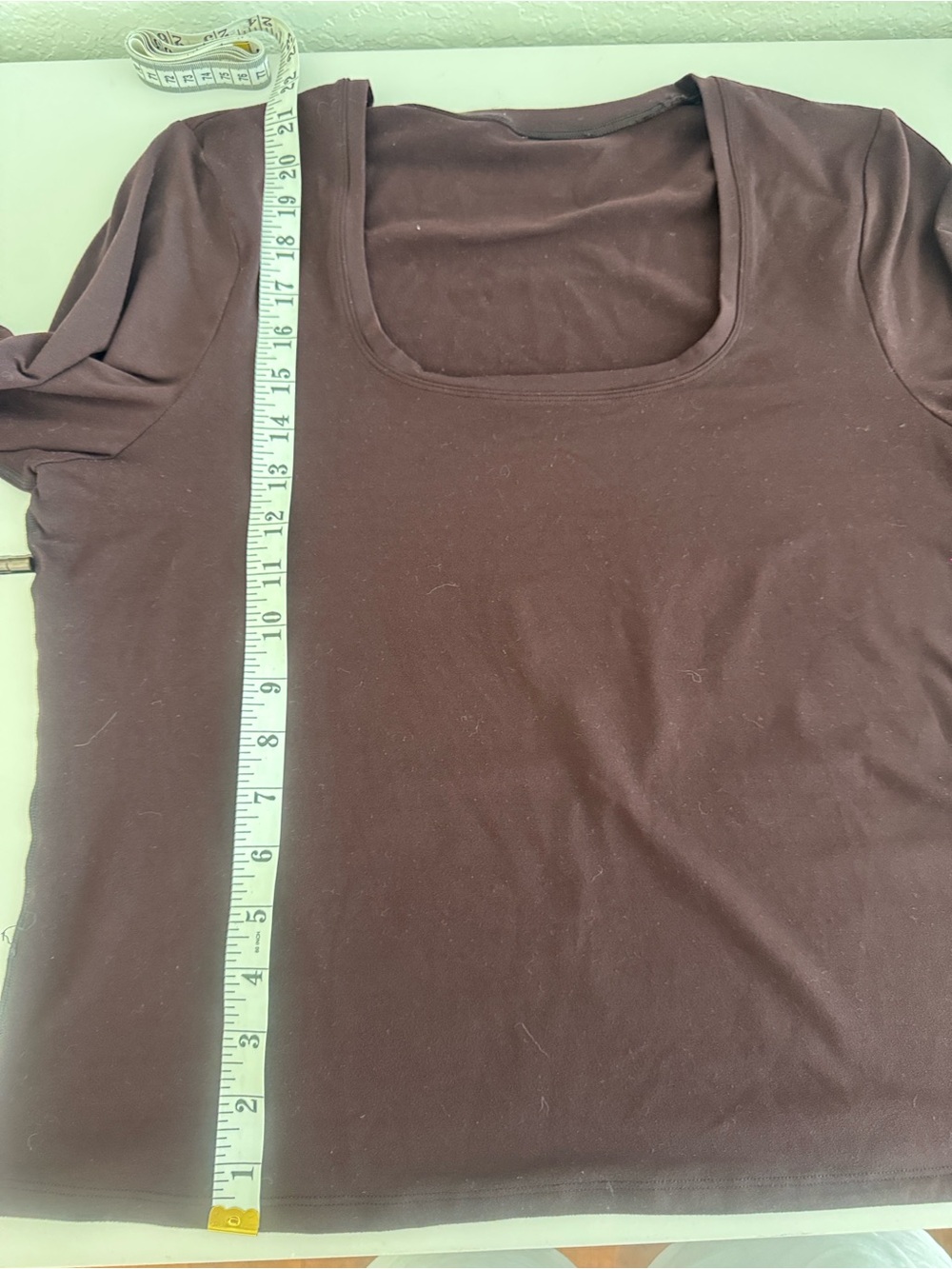 Vuori Halo Essential Scoop Long Sleeve Mocha Heather | DreamKnit™ | Women’s XL - Picture 8 of 9